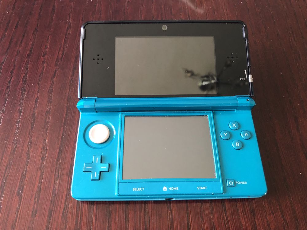 Konsola Nintendo 3DS Aqua Blue CFW Luma + akcesoria