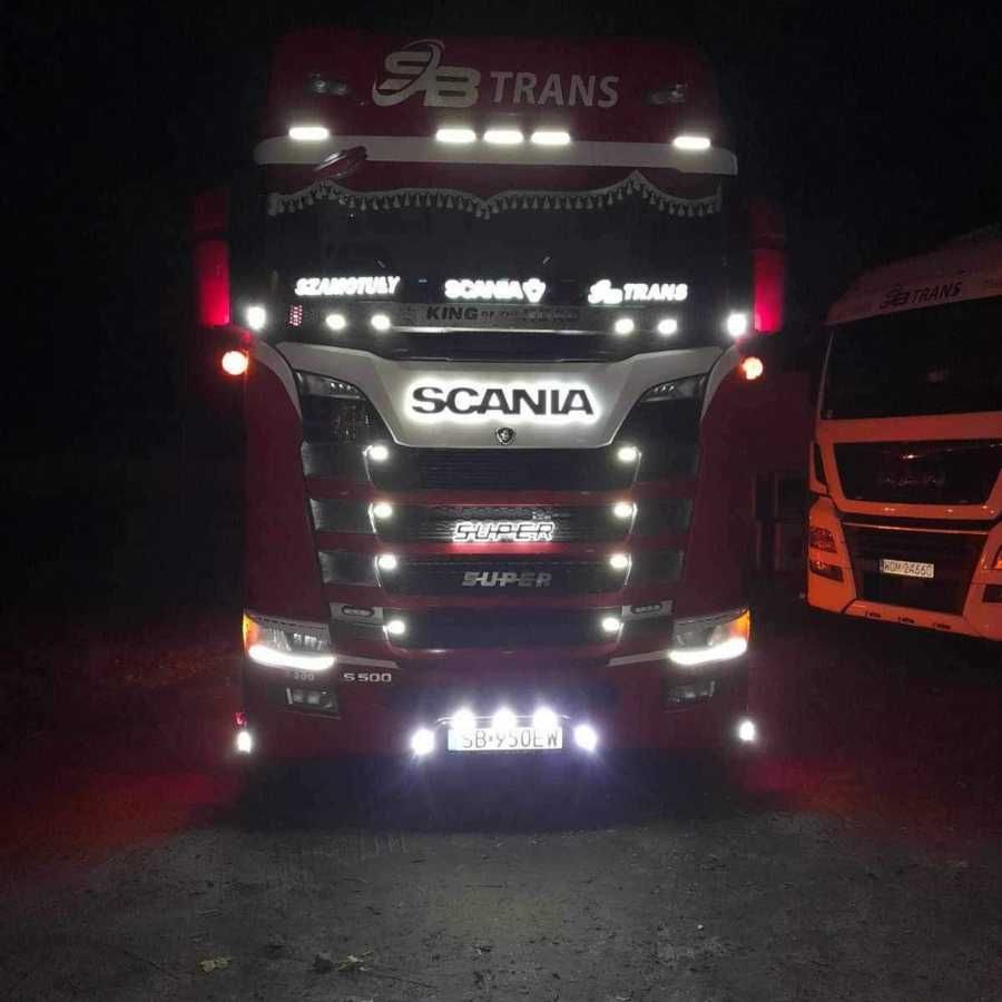 Podświetlany napis Logo led scania