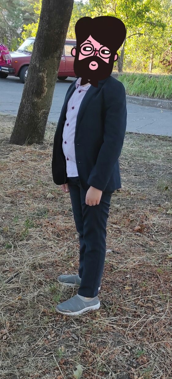 Стильная школьная форма на мальчика 6-7 лет, 2-ое брюк,школьный костюм