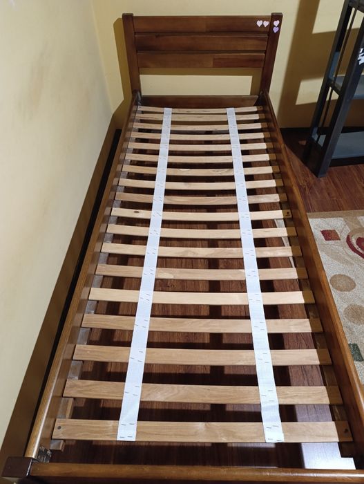 Ліжко односпальне дерев'яне матрац 80см кровать односпальна