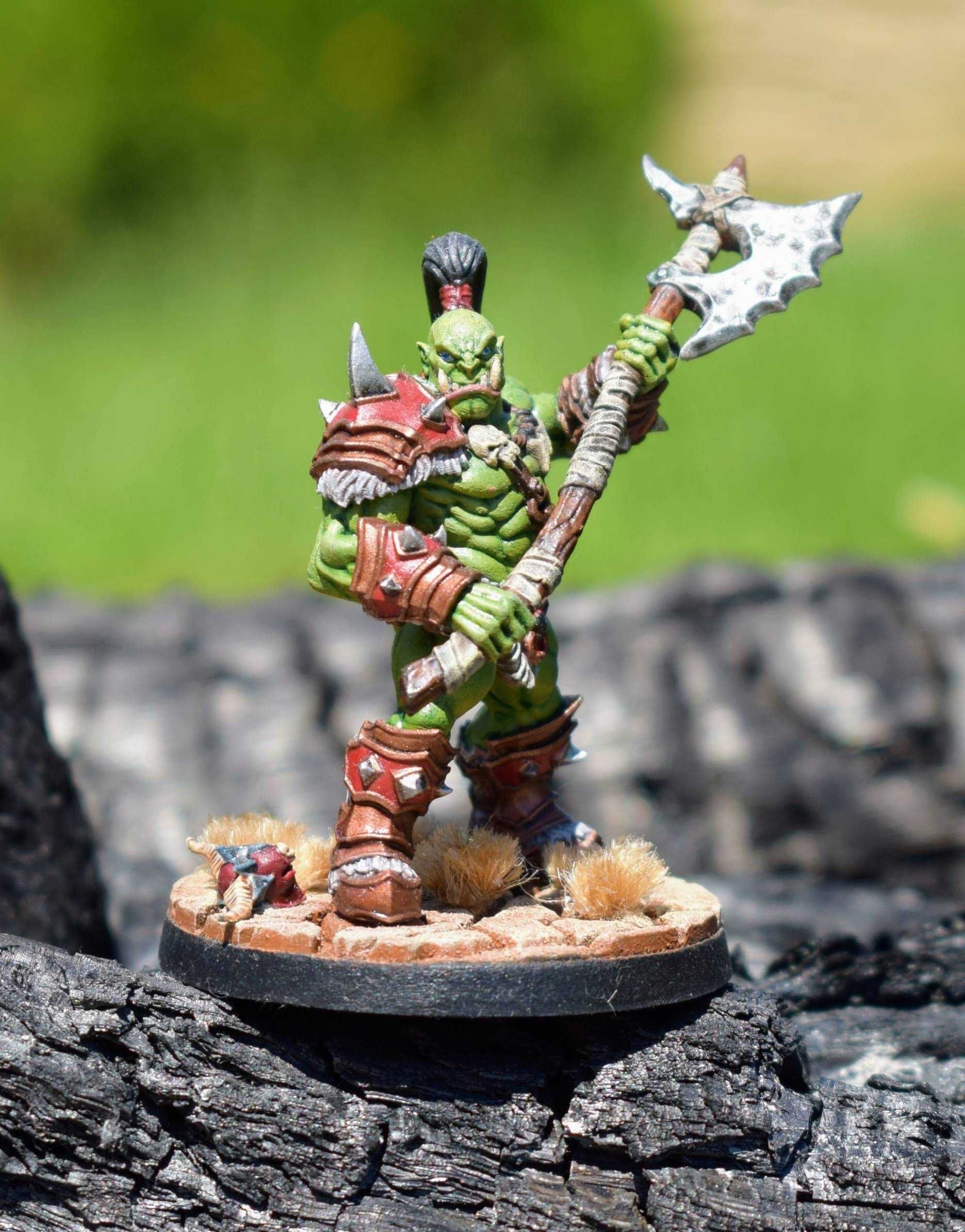 Figurka AG Ork wojownik z irokezem RPG D&D 4k 3D