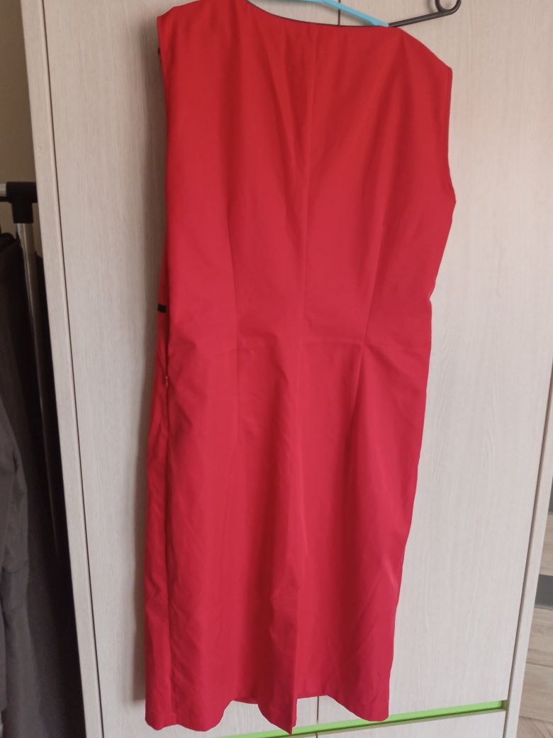 Sukienka czerwona 44 elegancka wizytowa