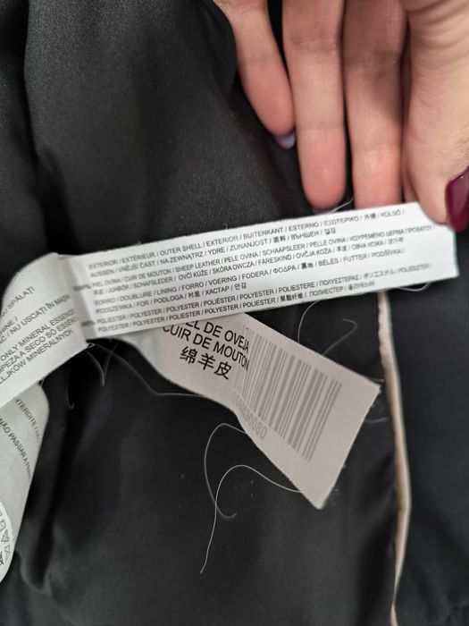 Kurtka skórzana Stradivarius M 38 ramoneska owcza skóra