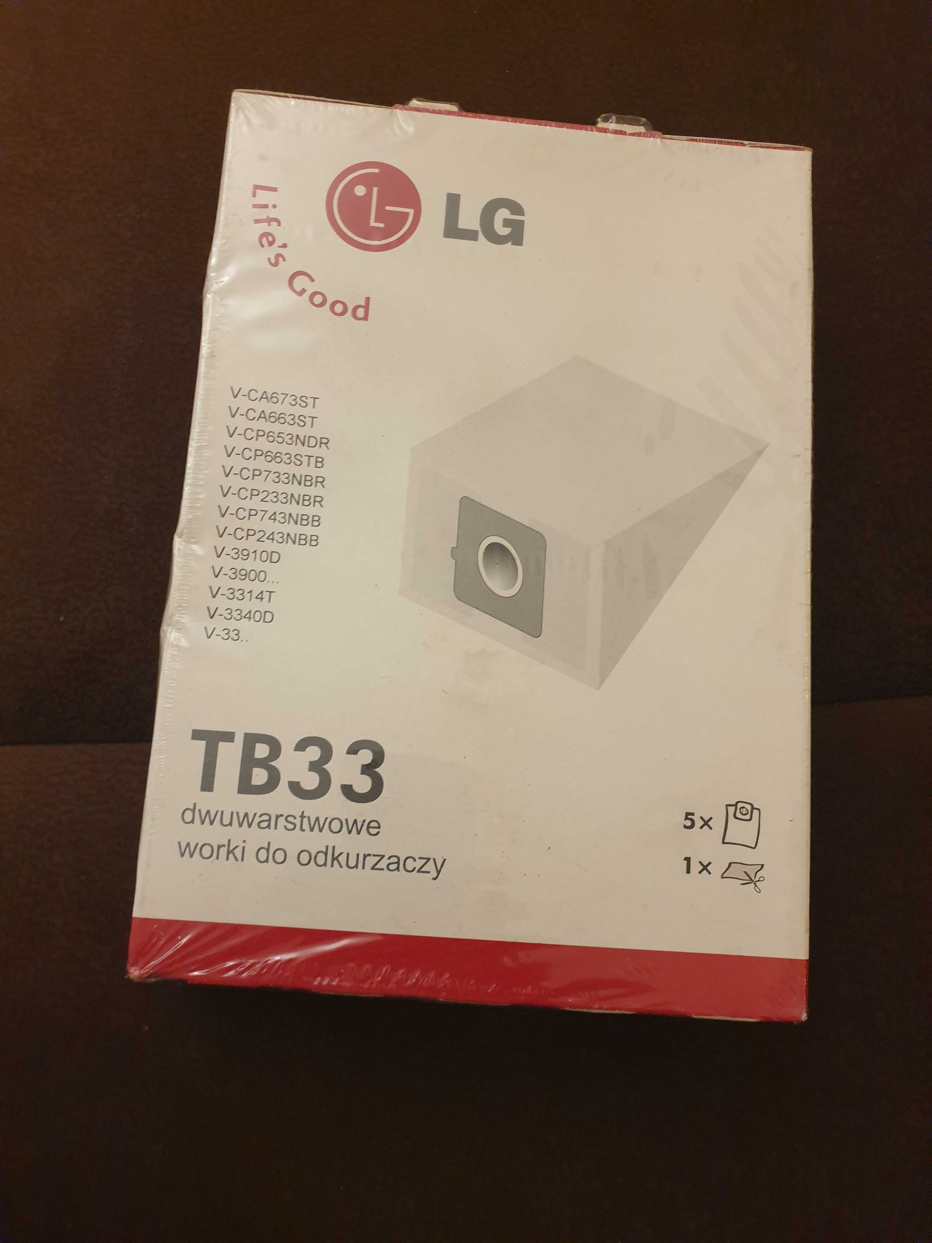 Lg nowe WORKI do odkurzacza TB33 DWUWARSTWOWE WYmienne filtry