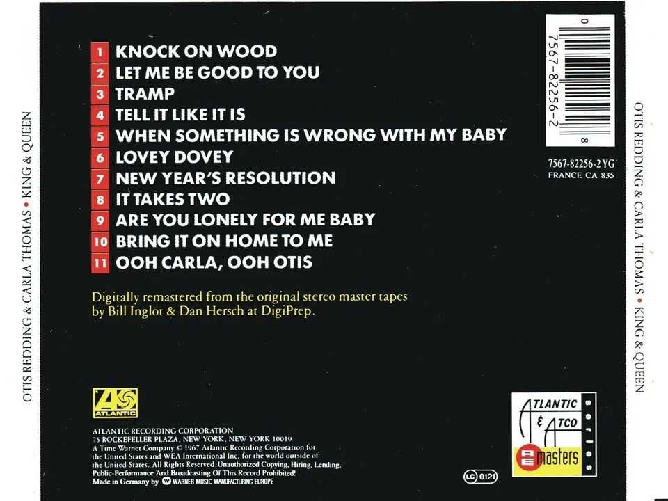 Otis Redding - Carla Thomas - CD - 1991 - made in Germany