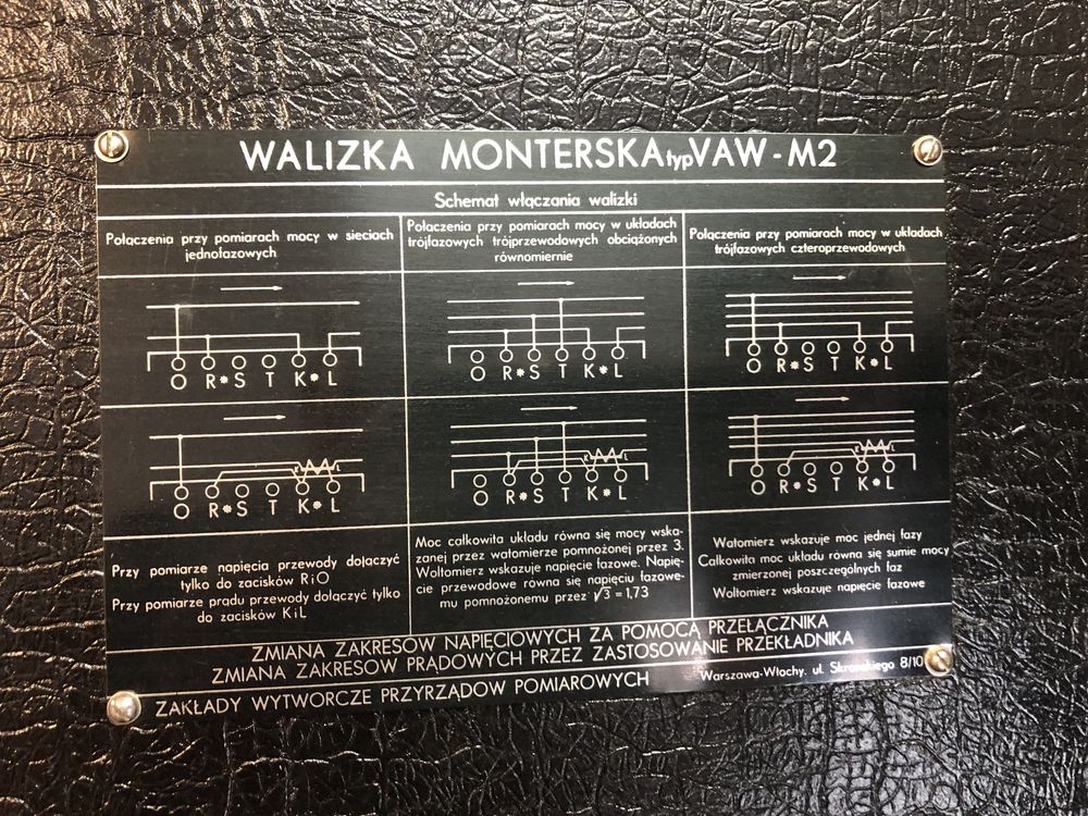 Walizka pomiarowa monterska