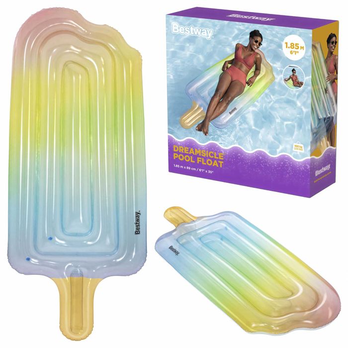 Bestway Materac do Pływania Plażowy Basenowy Lód na Patyku 185x91 cm