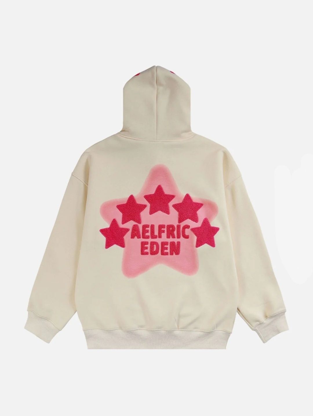 Biały / beżowy / kremowy Aelfric Eden Vintage Embroidery Star Hoodie