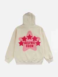 Biały / beżowy / kremowy Aelfric Eden Vintage Embroidery Star Hoodie