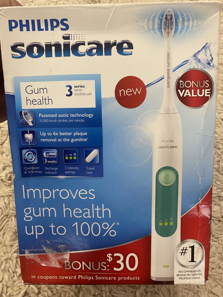 Электрическая зубная щетка Philips Sonicare 3 серия. Новая