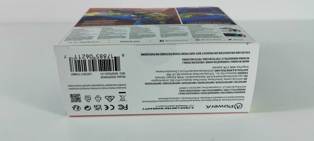 Comando com fios PowerA - Nintendo Switch - Mario