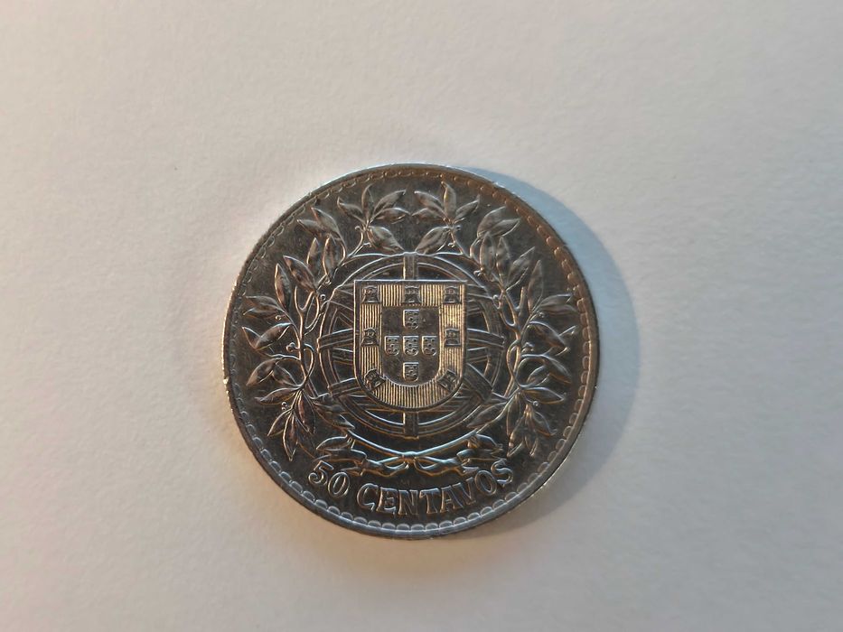 Moeda de 50 centavos em PRATA 1916