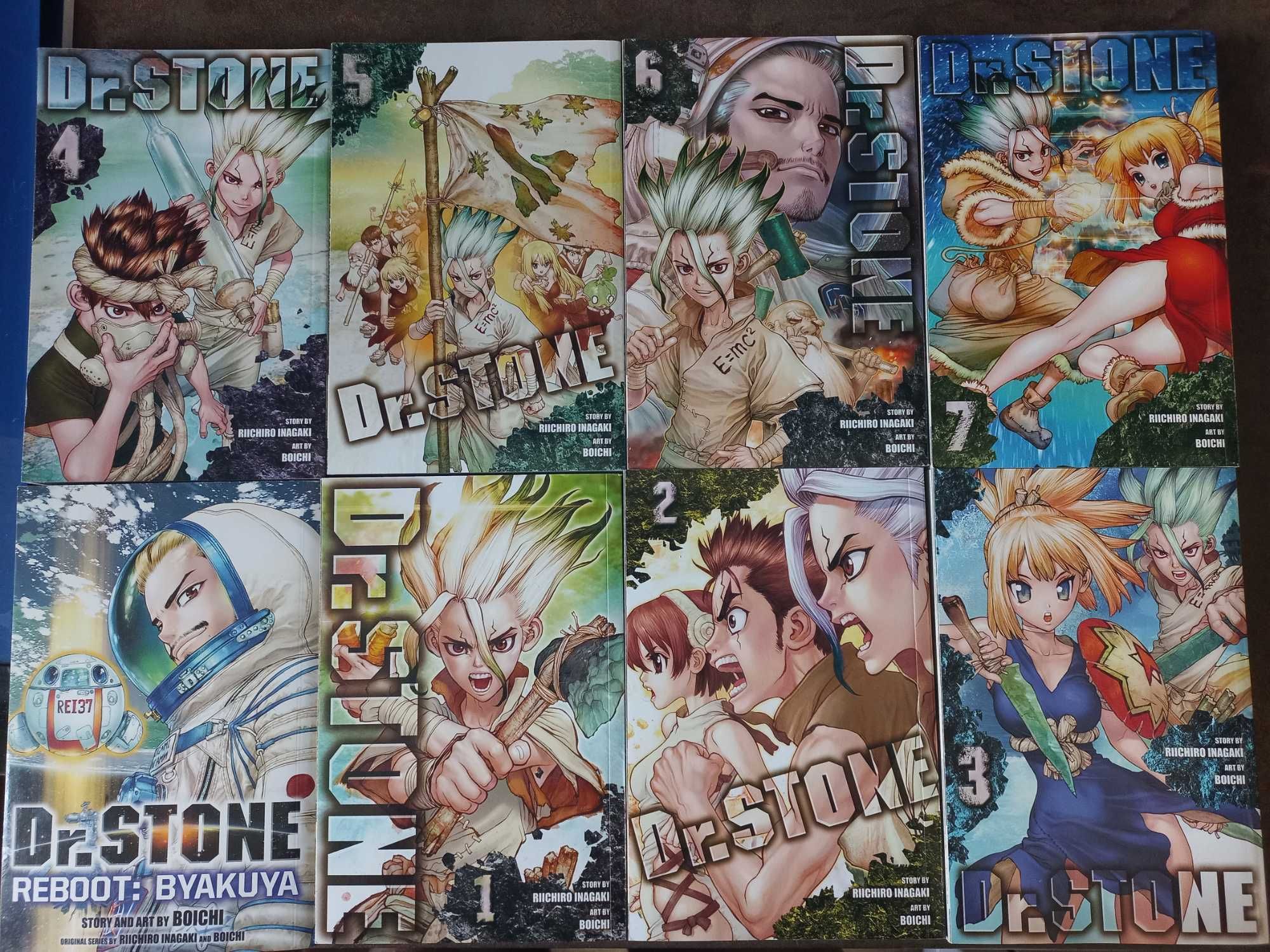 манга «Dr. Stone» (Доктор Стоун). 1-16 томи + спін-оф. англійська мова