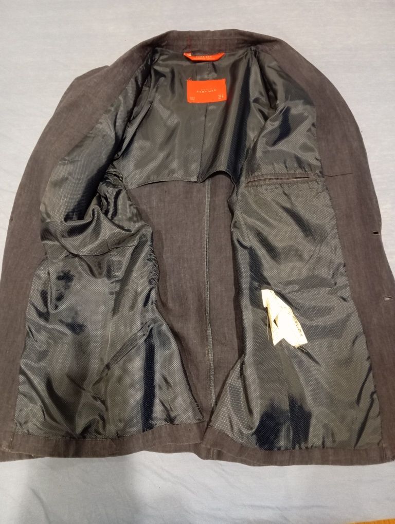 Lniana marynarka męska Zara Men r.48.   C.T.