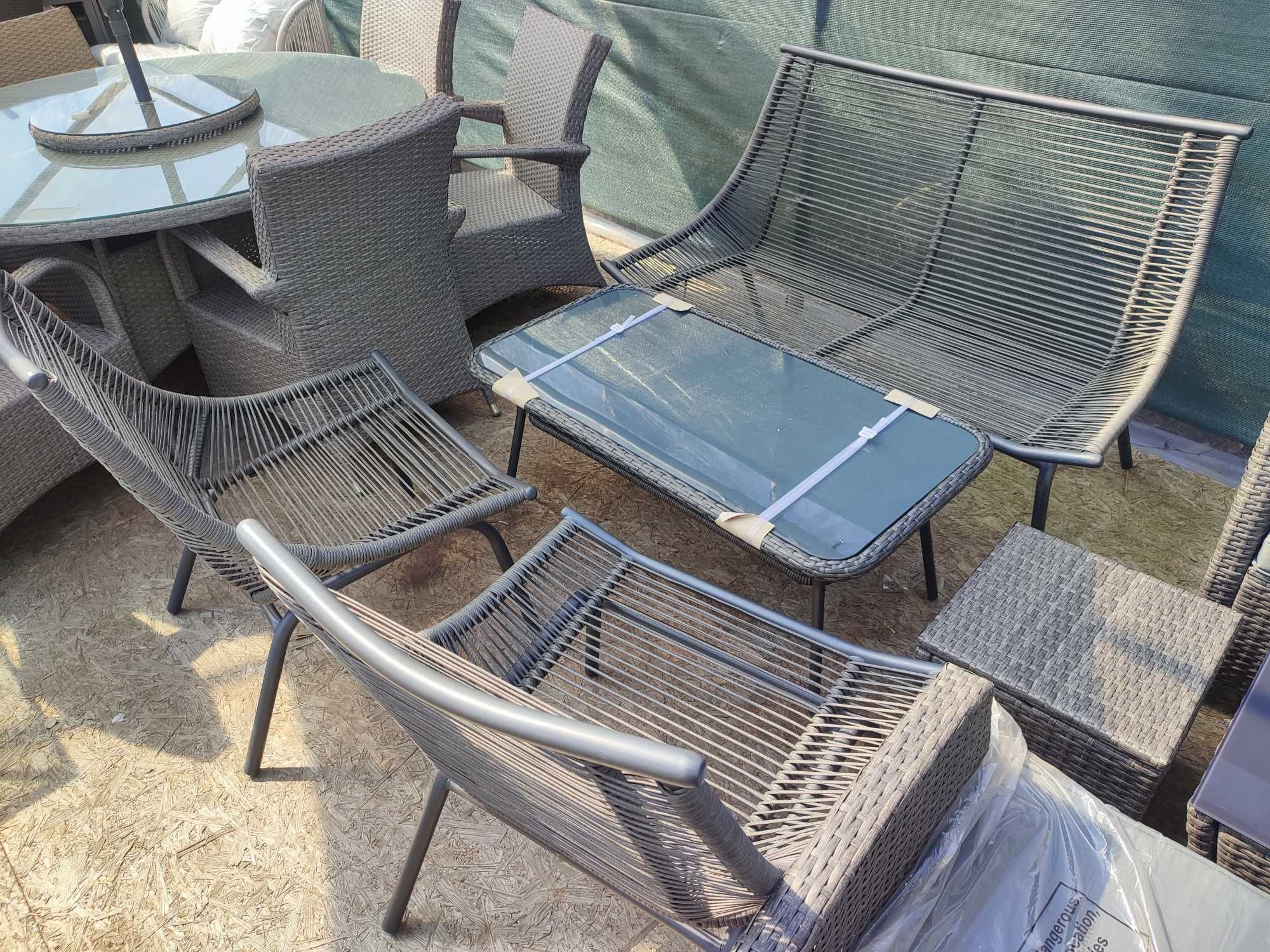 Meble Ogrodowe Venus Sofa 2 Fotele Stolik Technorattan