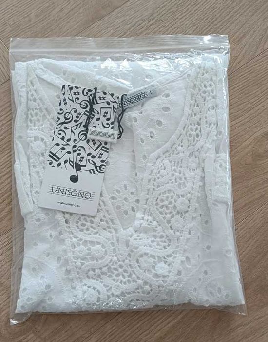 Tunika ażurowa unisono róż L nowa z metką