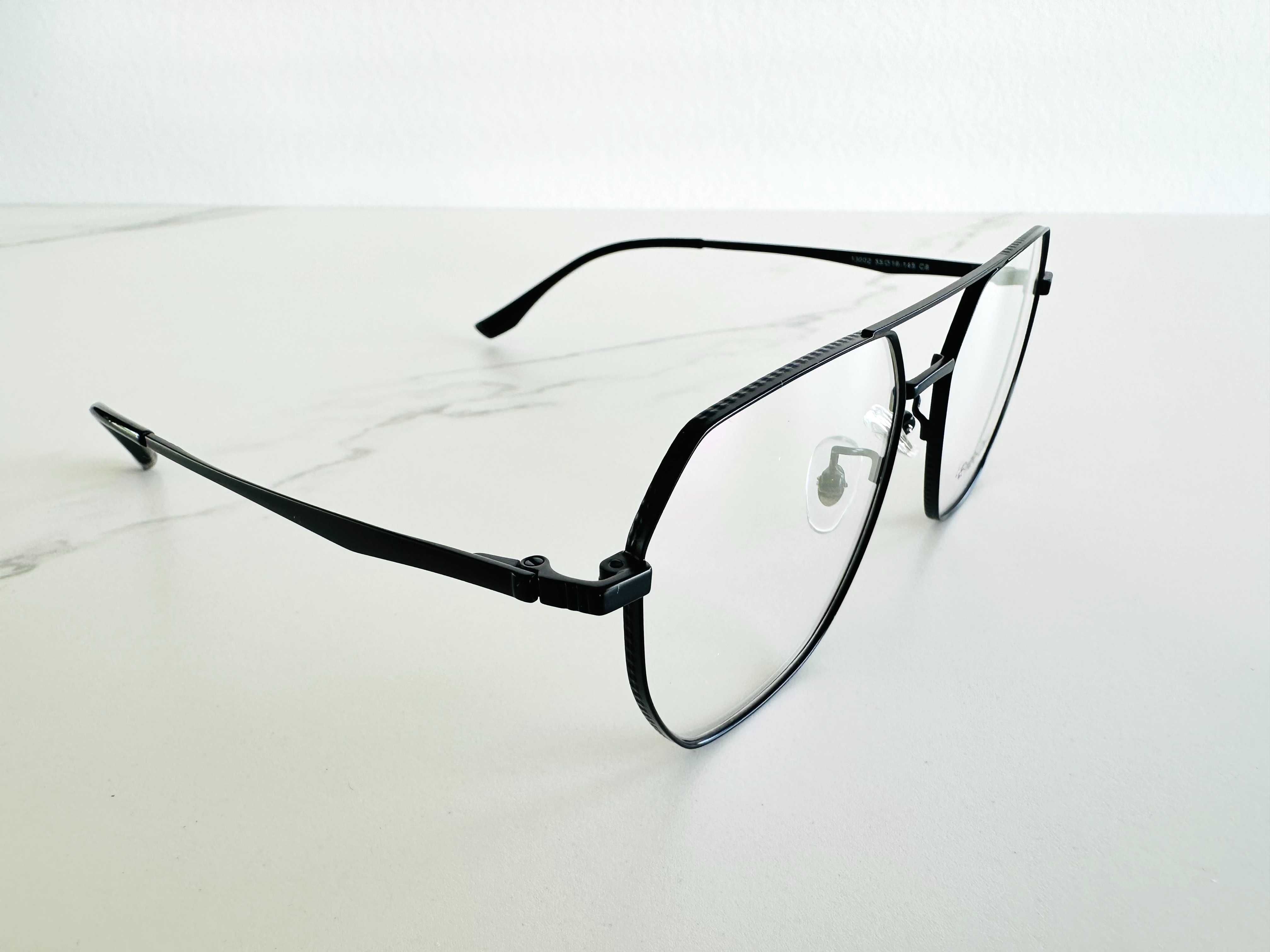 NOWE Okulary oprawki czarne metalowe ENZO COLINI 13002 C8
