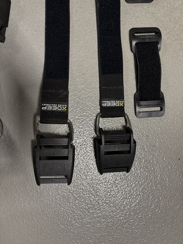 4 pasy do butli x-deep, kieszenie x-deep, osm do sidemount i pozostałe