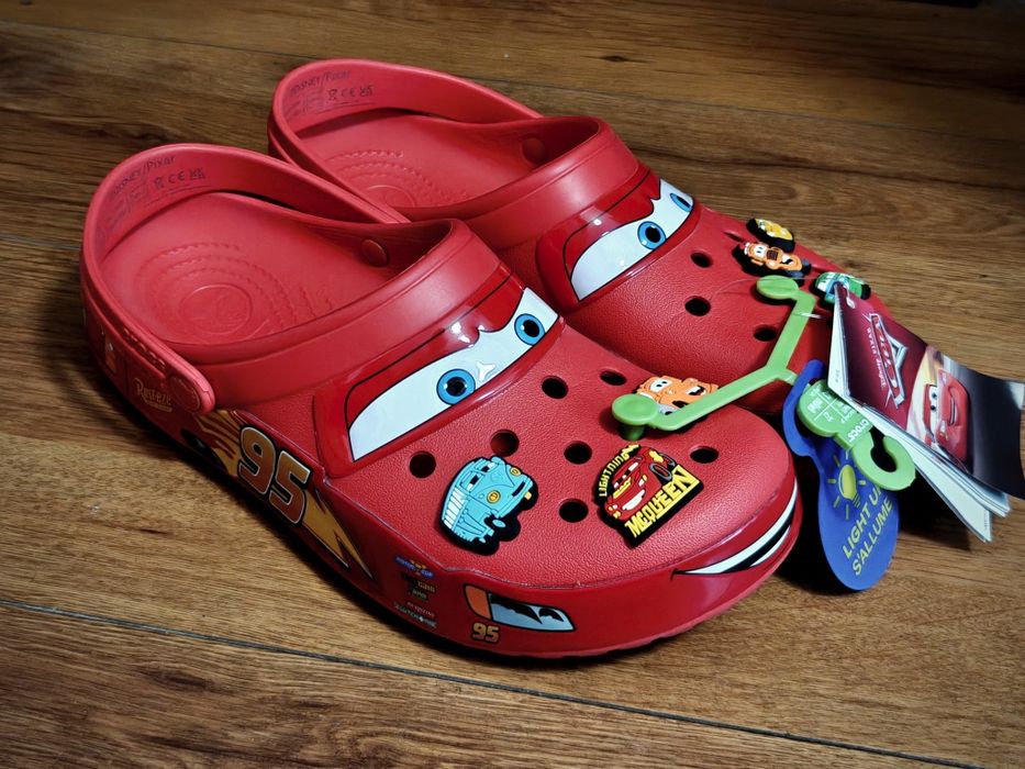 Klapki Chodaki Crocs McQueen świecące nowe, r. 42-43 ORYGINALNE