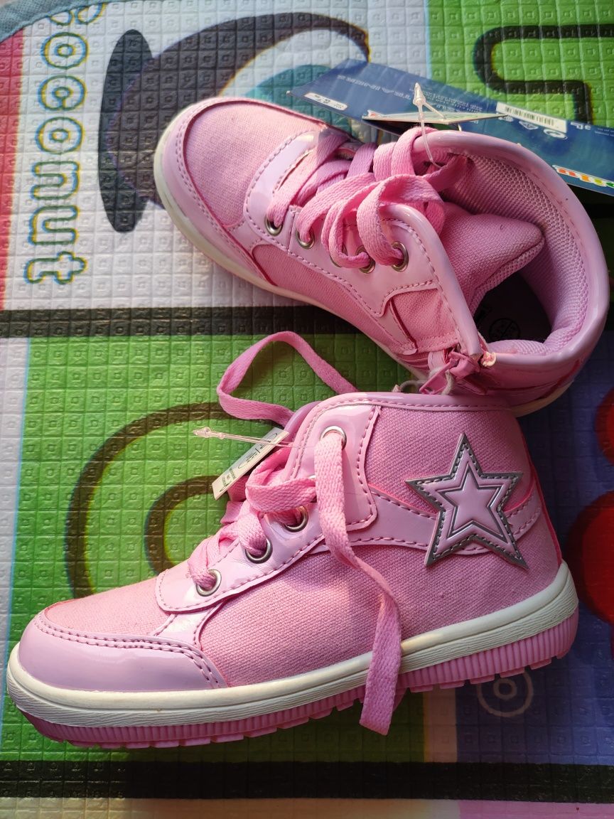 Buty dziewczęce LUPILU różowe z gwiazdkami rozmiar 27