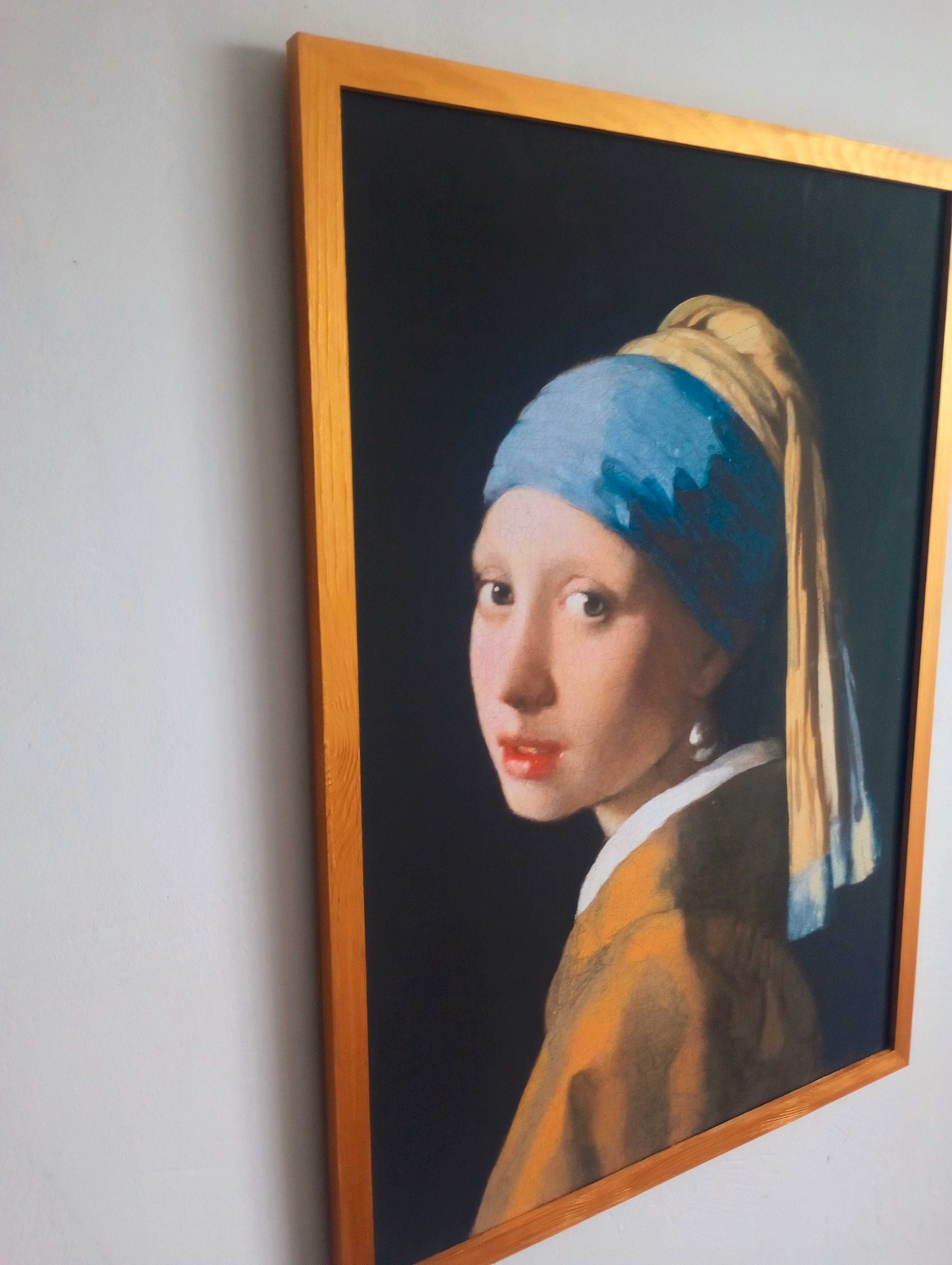 Obraz na płótnie - Dziewczyna z perłą, Johannes Vermeer, 50X70cm