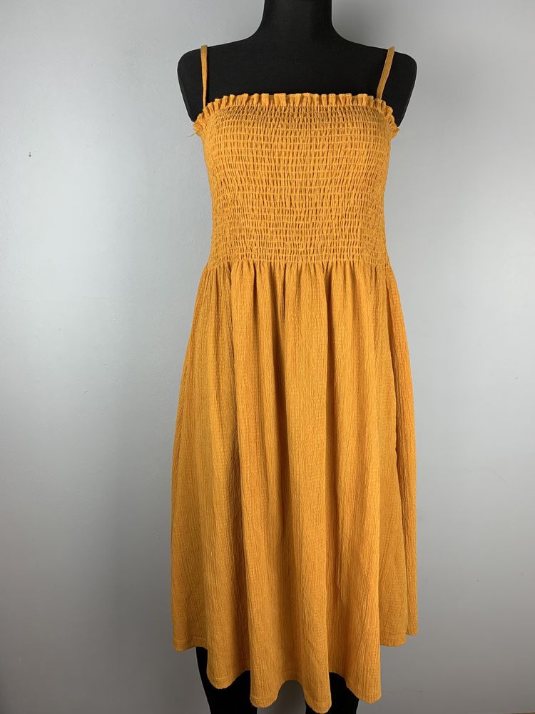 Damska pomarańczowa sukienka na ramiączka
