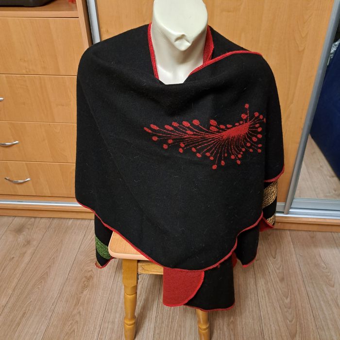 Пончо накидка кардиган двусторонняя новая Франция