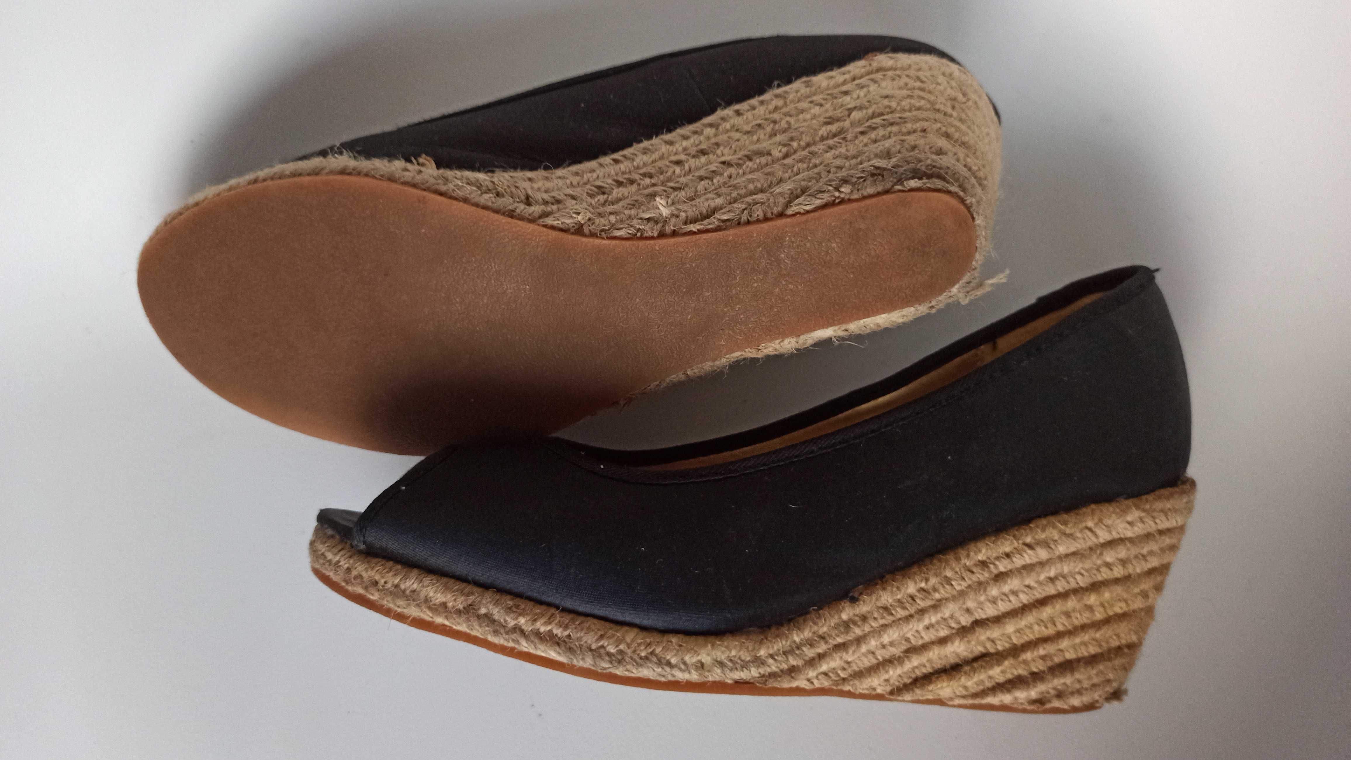 Czarne klasyczne espadryle h&m