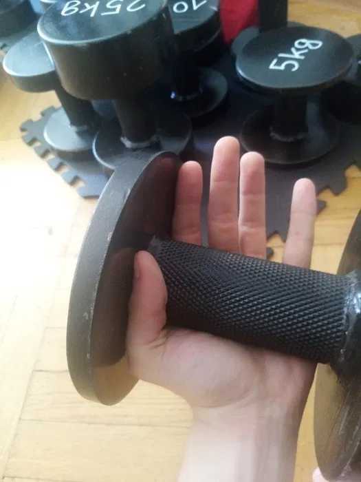 Hantle stalowe fat grip 2x5 kg (z wysyłką OLX)