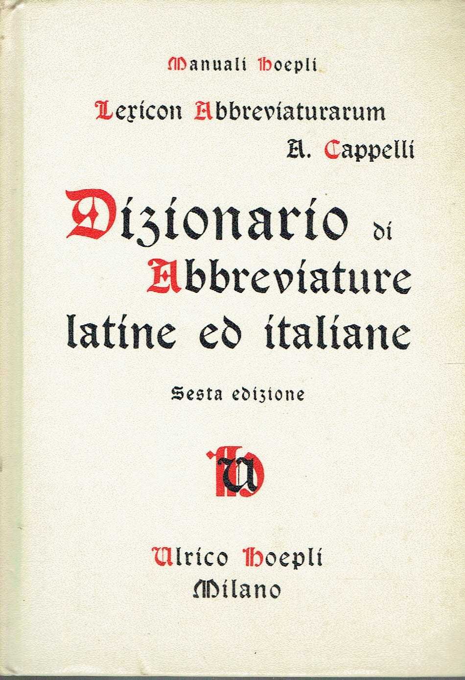 14643
Dizionario di Abbreviature Latine ed iIaliane