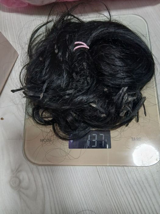 Продам волосся натуральне чорне довге 65 см