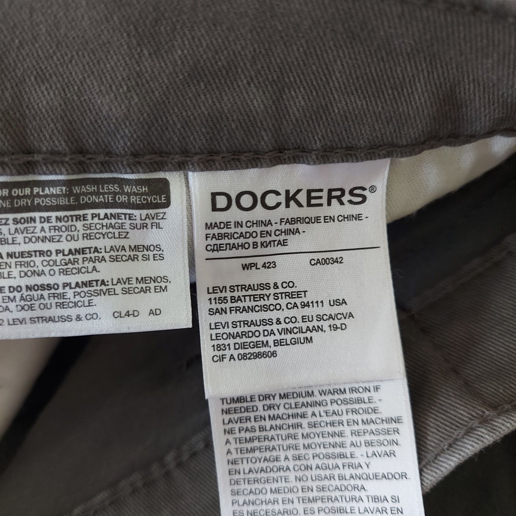 Spodnie Dockers 38x32 khaki prosty kroj