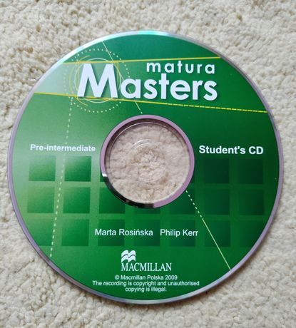 Płyta CD język angielski matura Masters Pre-intermediate