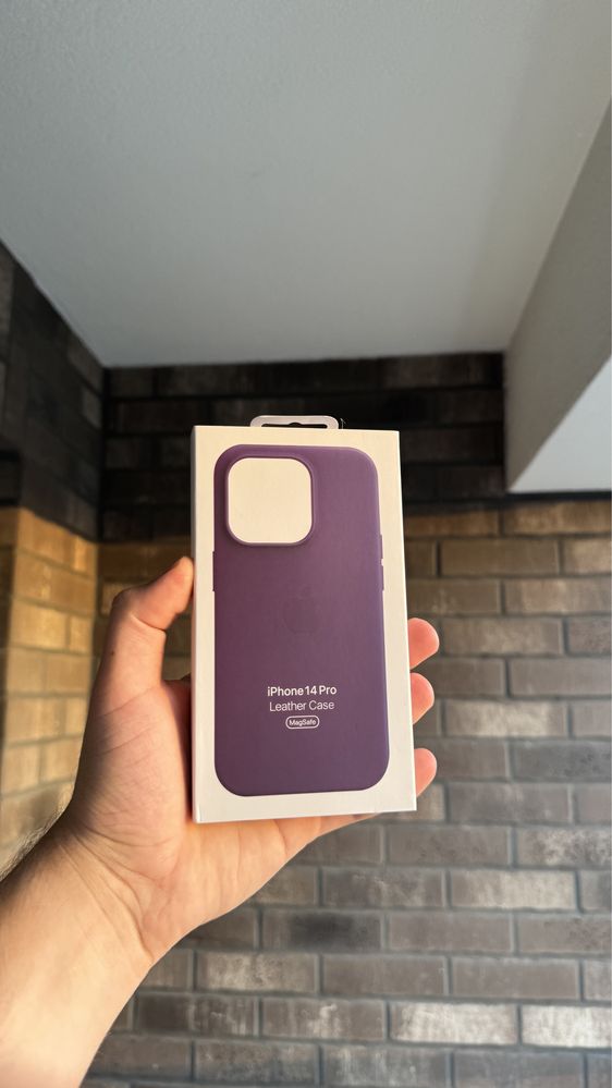 Skórzane Magsafe Etui Iphone 14 Pro Purple