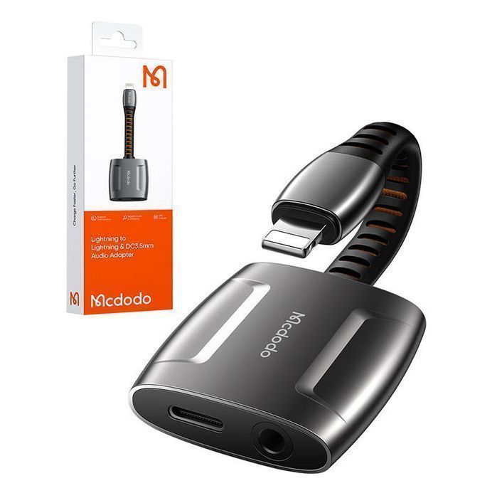 Jack Aux 3.5Mm, Mcdodo Adapter (Czarny) Lightning Lightning Ca-6340