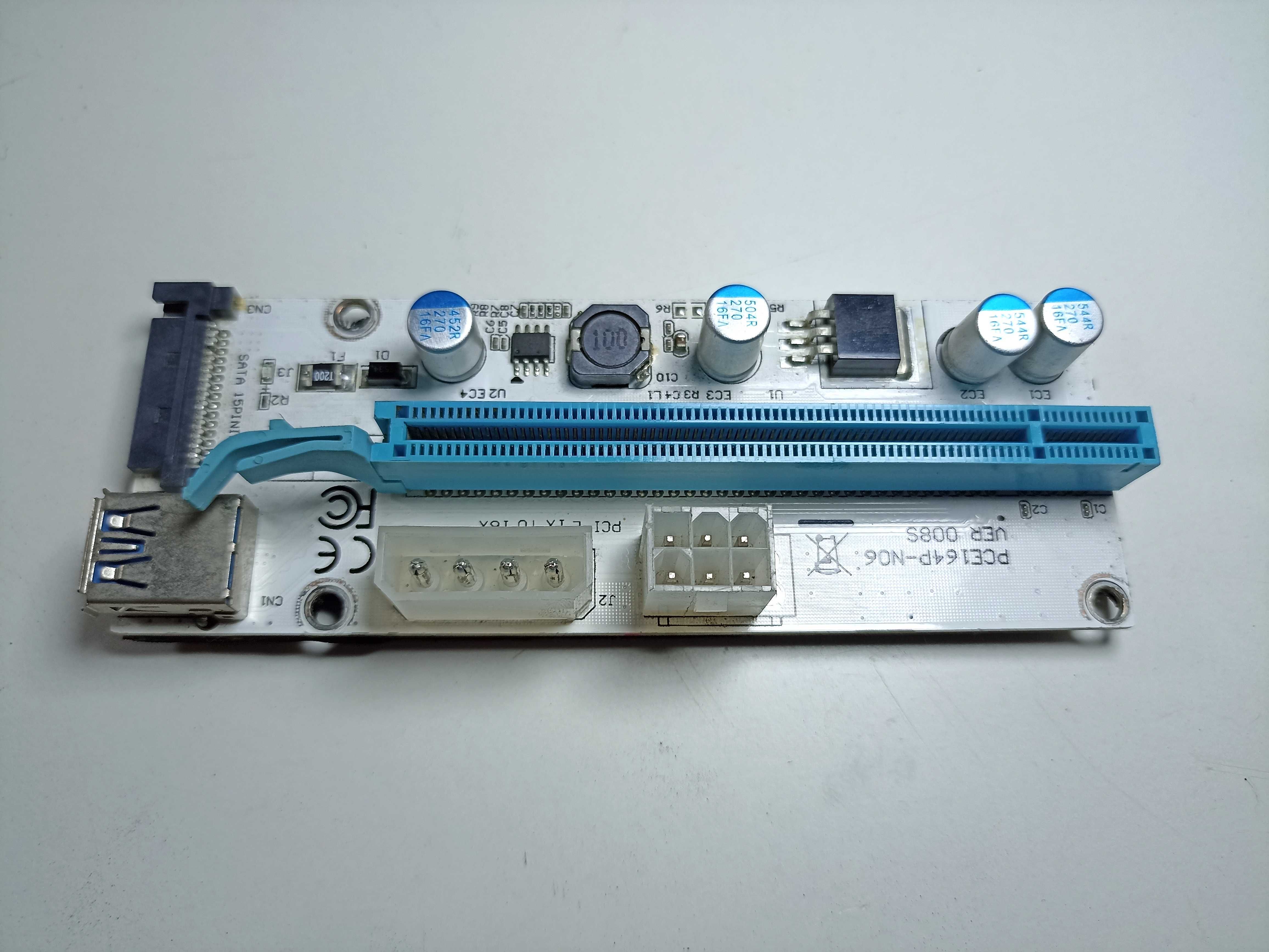 Райзер 008S - 6pin, molex, SATA