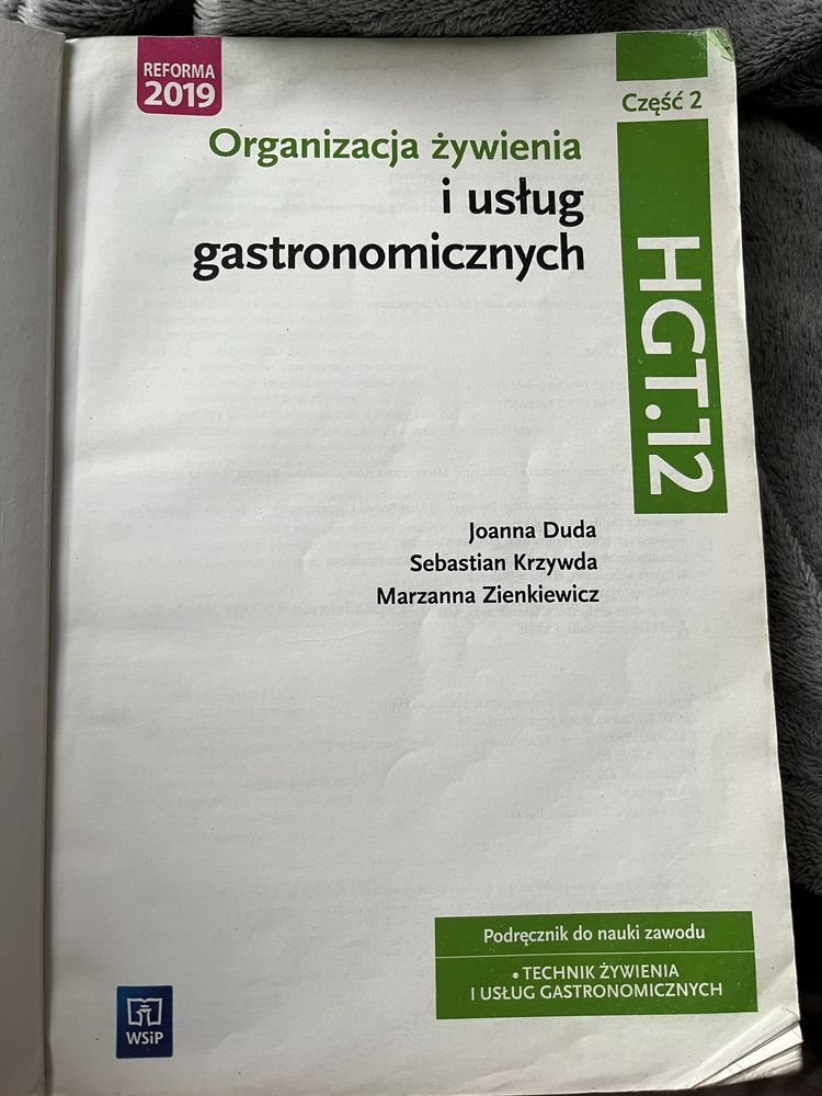 Organizacja żywienia i usług gastronomicznych część 2 HGT.12