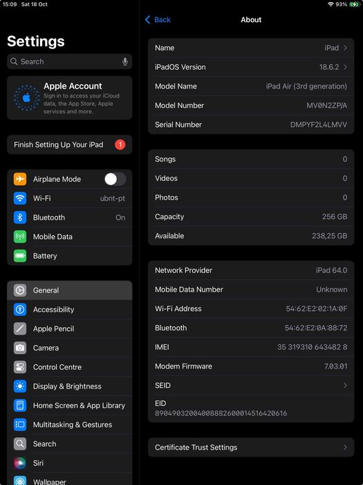 iPad Air (3rd Gen) Wifi+4G+256GB+Cable