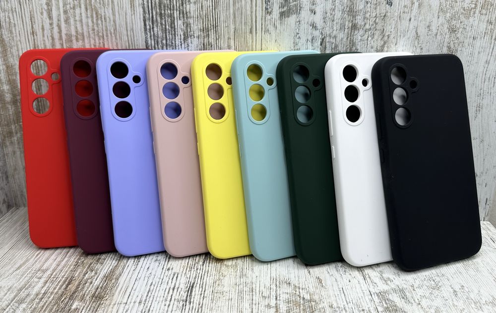 Не пачкаются! Чехол Silicone Case на Samsung A54. Микрофибра