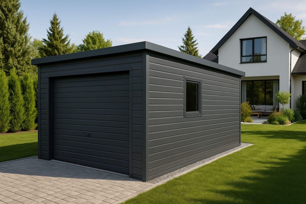 GARAŻ ocieplany z płyty warstwowej 2,5x5 3x5 3x6 3,5x6 4x7 PRODUCENT