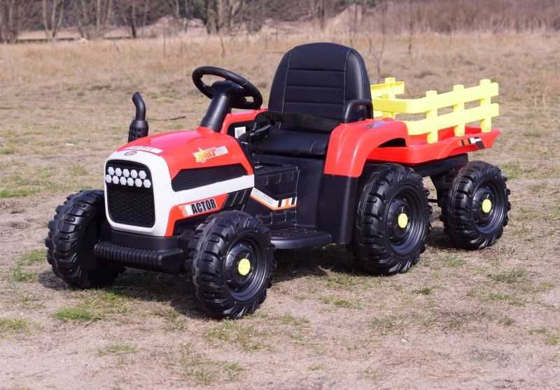 Autko SUPER TRAKTOR FAST Z PRZYCZEPĄ na akumulator pojazd jeździk RC
