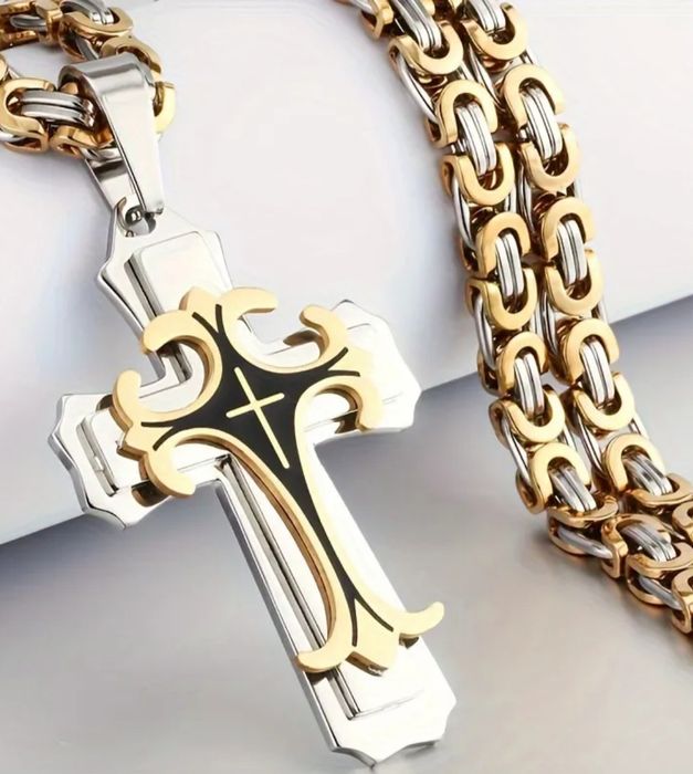 Стильний чоловічий багатошаровий кулон на шию