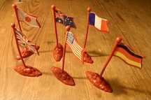 Brinquedo | Bandeiras | Miniaturas Soldados Plástico