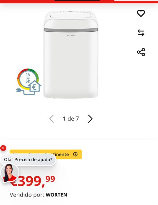 Ar condicionado portatil 12000btu