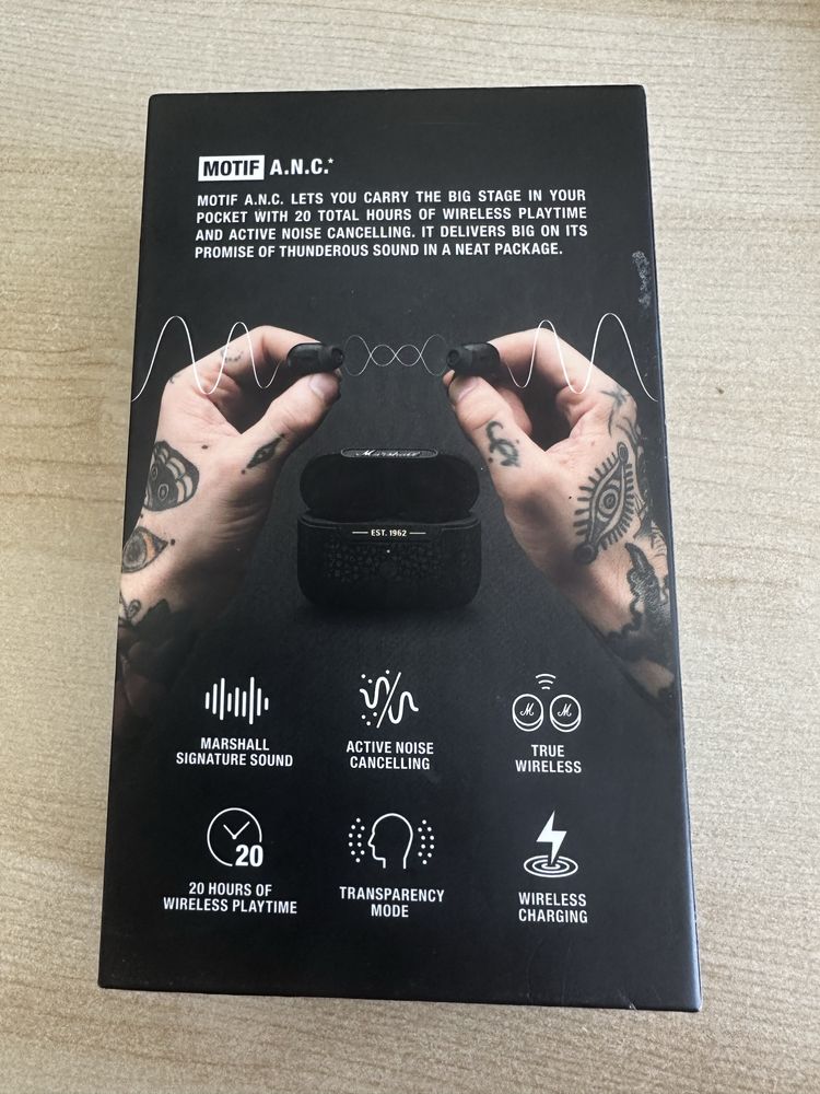 Słuchawki bezprzewodowe Marshall Motif ANC A.N.C Bluetooth