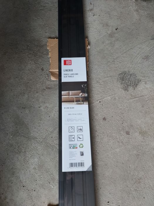 Lamele Linerio czarny mat 2650x122