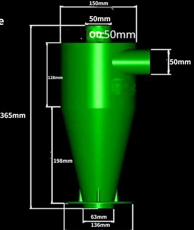 Separator cyklonowy kurzu odkurzacz filtr piaskarka