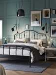 Cama preta queen ikea