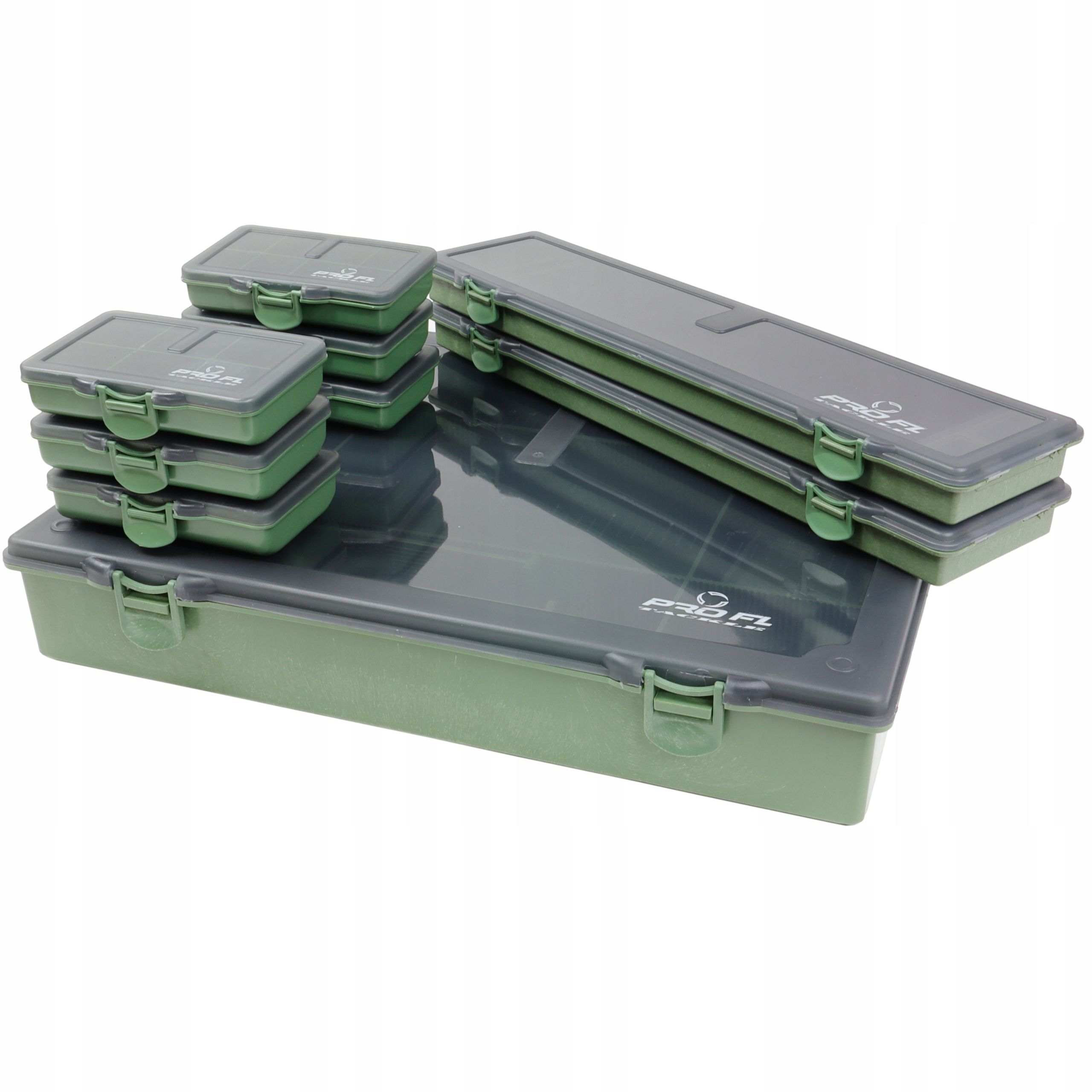 Pudełko organizer na akcesoria wędkarskie zestaw 8+1 Rig Boxy gratis