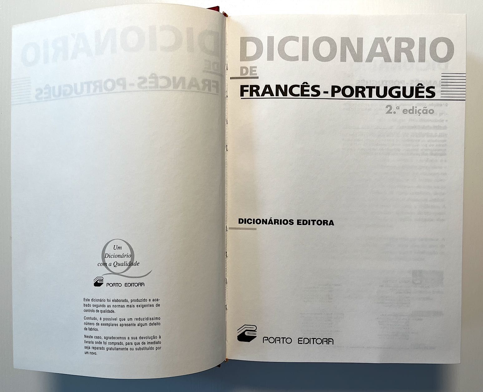 Dicionários Português/Francês e Francês/português — 20€